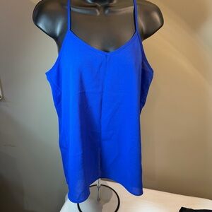 Chic and Sophisticated Paper Crane Royal Blue Camisole Top Sz Medium
